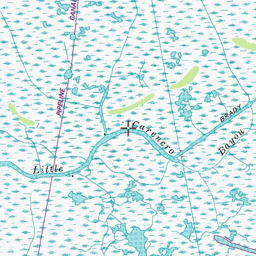 Topographic Map of Little Carencro Bayou, LA