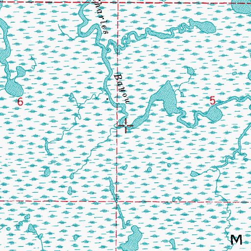 Topographic Map of Little Charles Bayou, LA