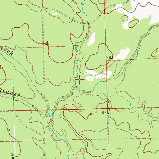 Topographic Map of Little Creek, LA