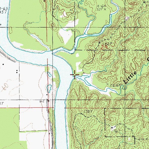 Topographic Map of Little Creek, LA