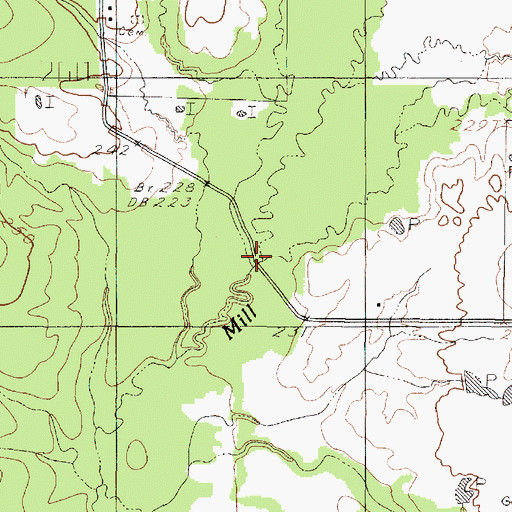 Topographic Map of Little Creek, TX