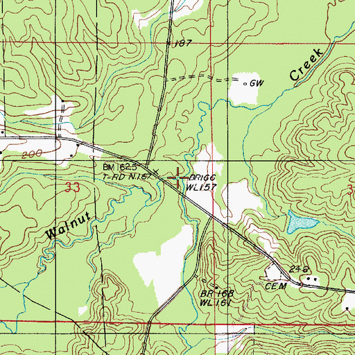 Topographic Map of Little Creek, LA