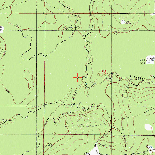 Topographic Map of Little Creek, LA