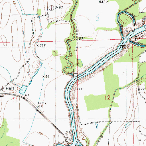 Topographic Map of Little Creek, LA