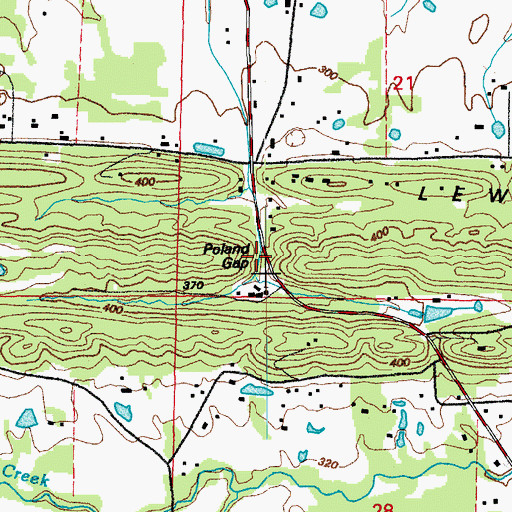 Topographic Map of Poland Gap, AR