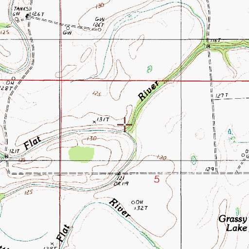 Topographic Map of Little Flat River, LA