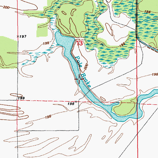 Topographic Map of Pole Brake, AR