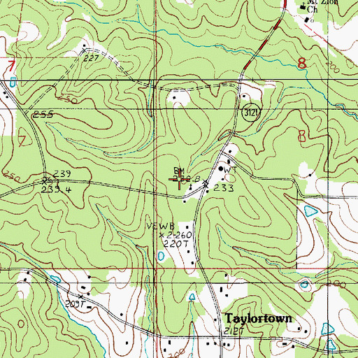 Topographic Map of Little Hope Church, LA