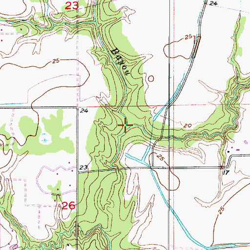 Topographic Map of Little Indian Bayou, LA