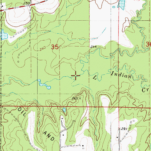 Topographic Map of Little Indian Creek, LA