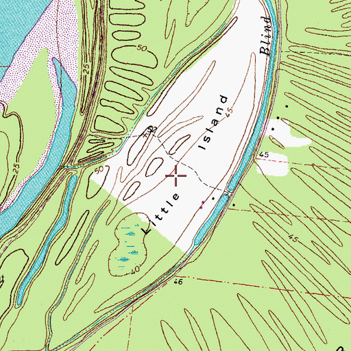 Topographic Map of Little Island, LA