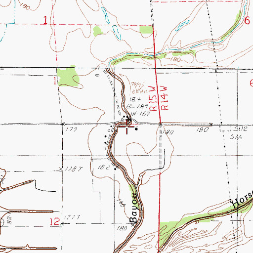 Topographic Map of Little Kingdom Church, LA