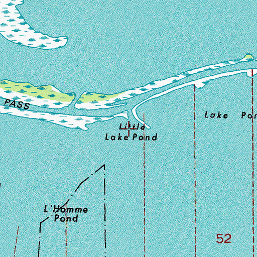 Topographic Map of Little Lake Pond, LA