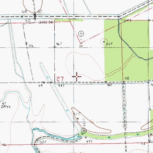 Topographic Map of Little Mayo Brake, LA