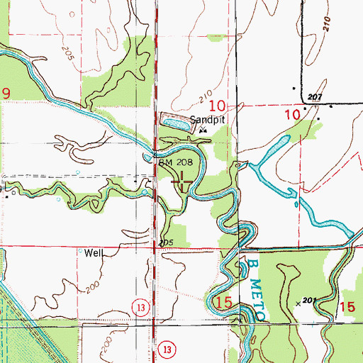 Topographic Map of Polecat Slough, AR