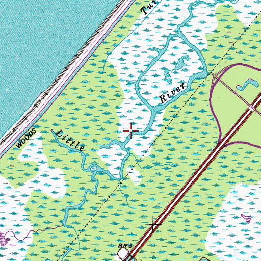 Topographic Map of Little River, LA