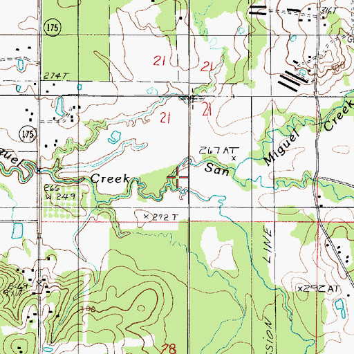 Topographic Map of Little San Miguel Creek, LA