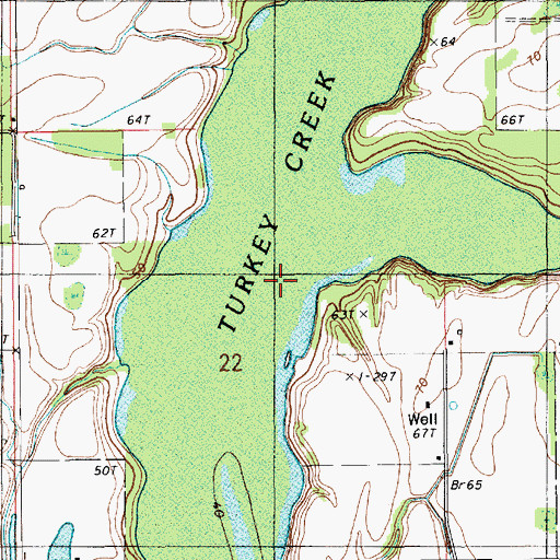 Topographic Map of Little Turkey Creek, LA