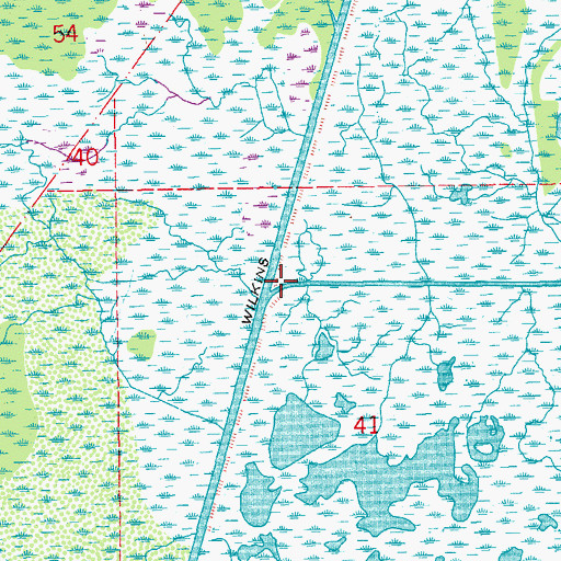 Topographic Map of Little Valley Bayou, LA