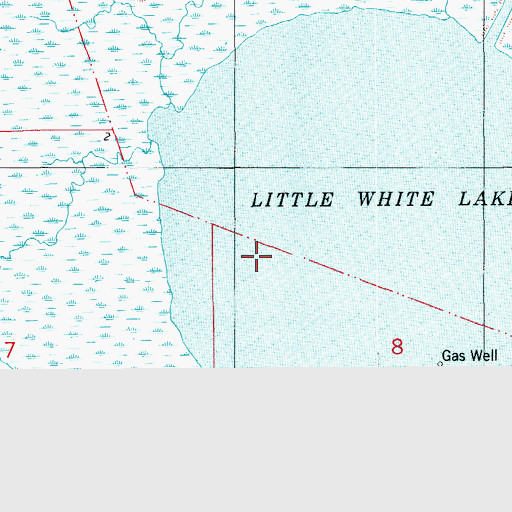 Topographic Map of Little White Lake, LA