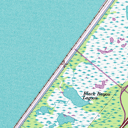 Topographic Map of Little Woods Canal, LA