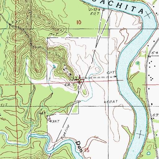 Topographic Map of Lively Cemetery, LA