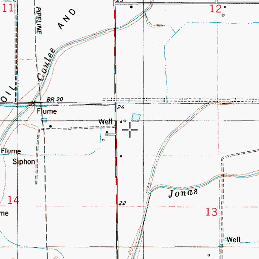 Topographic Map of Llis Oil and Gas Field, LA
