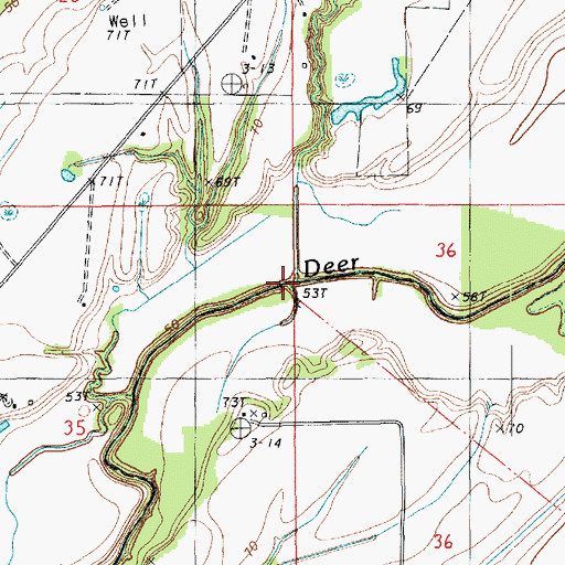 Topographic Map of Loften Bayou, LA