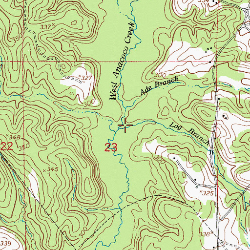 Topographic Map of Log Branch, LA