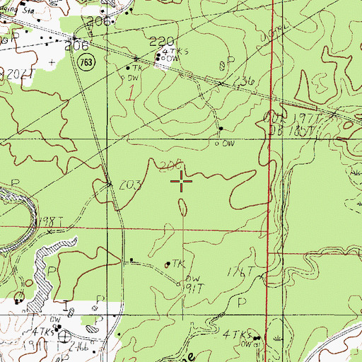 Topographic Map of Logansport Gas Field, LA