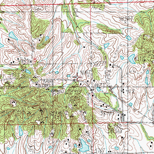 Topographic Map of Horse Creek, AR
