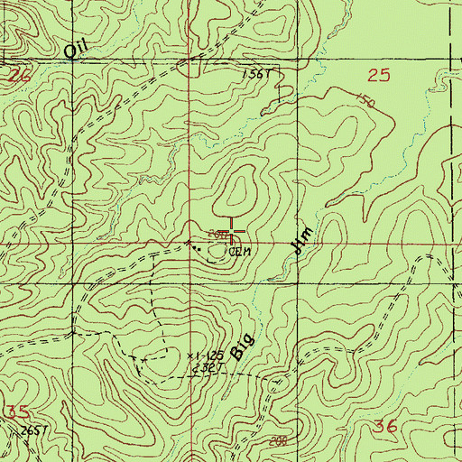Topographic Map of Lone Star Cemetery, LA