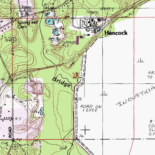 Topographic Map of Long Bridge Creek, LA