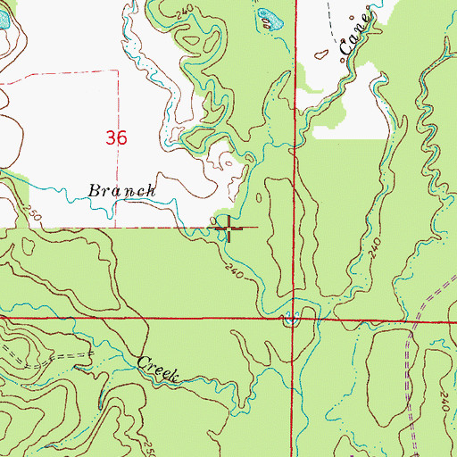 Topographic Map of Poly Branch, AR
