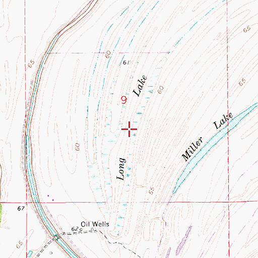 Topographic Map of Long Lake, LA