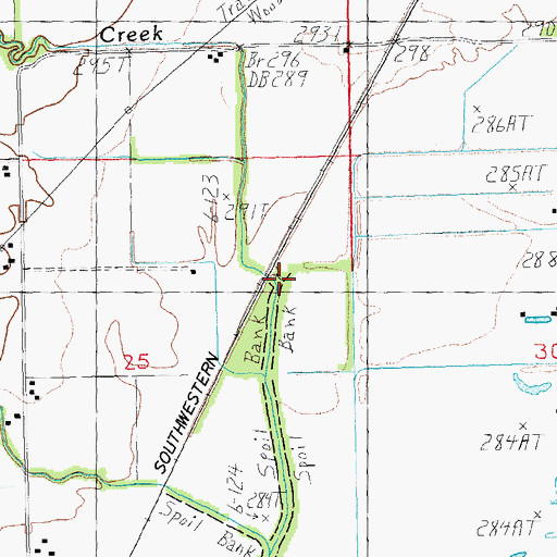 Topographic Map of Pomp Creek, AR