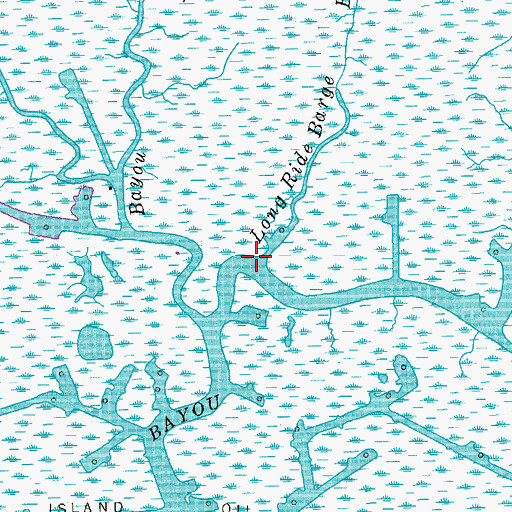 Topographic Map of Long Ride Barge Bayou, LA