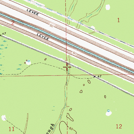 Topographic Map of Long Slough, LA