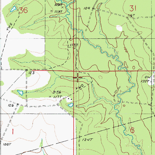 Topographic Map of Longville Oil Field, LA