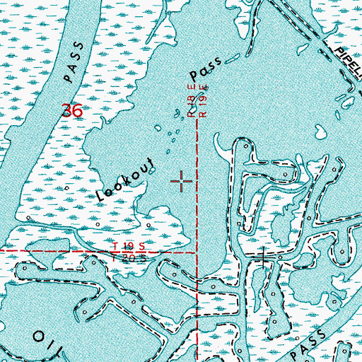 Topographic Map of Lookout Pass, LA