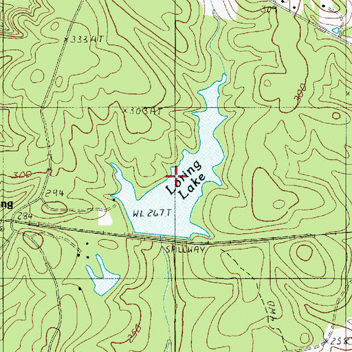 Topographic Map of Loring Lake, LA