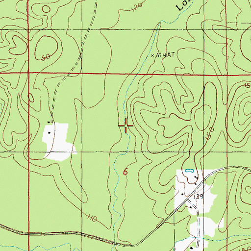 Topographic Map of Lost Creek, LA