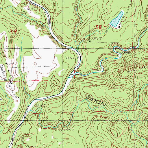 Topographic Map of Lost Creek, LA