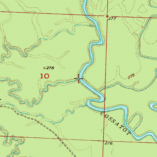 Topographic Map of Pond Creek, AR