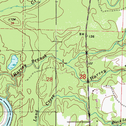 Topographic Map of Low John Creek, LA