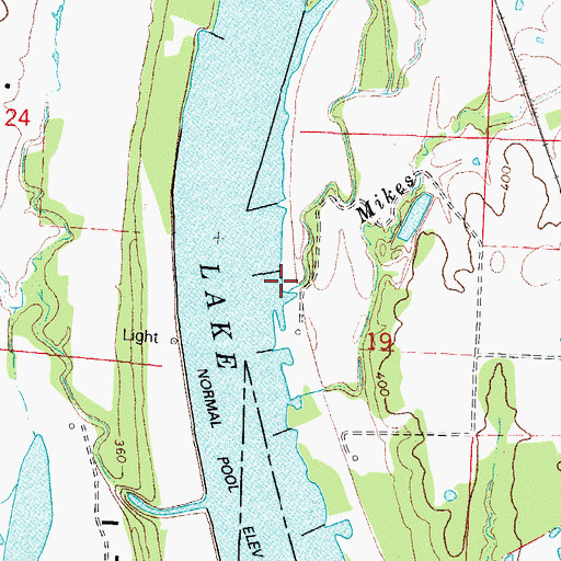 Topographic Map of Pond Creek, AR