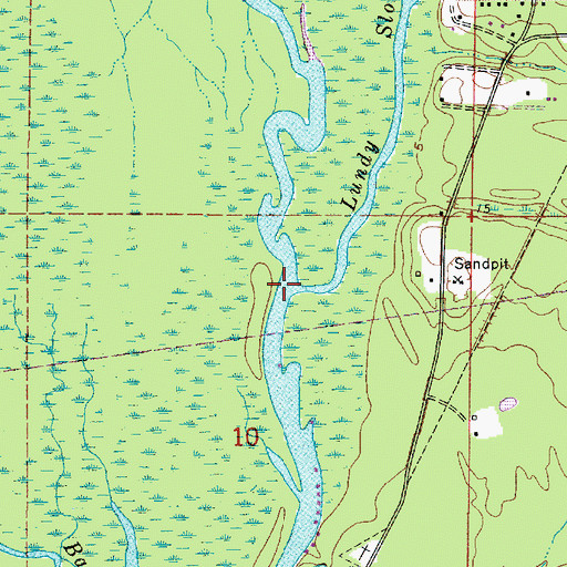 Topographic Map of Lundy Slough, LA