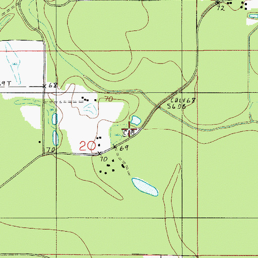 Topographic Map of Lyles Cemetery, LA