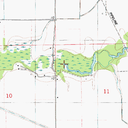 Topographic Map of Lyons Point Gully, LA