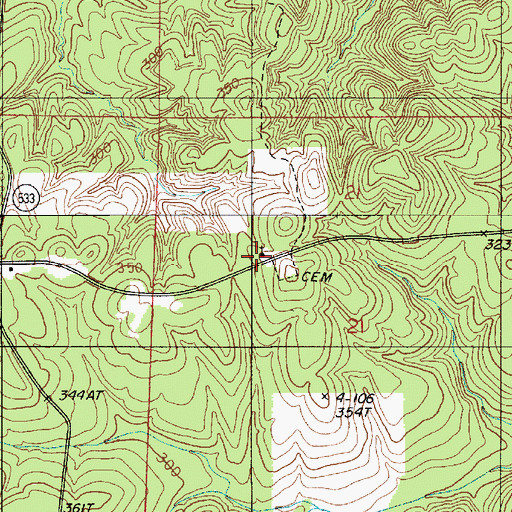 Topographic Map of Macedonia Church, LA